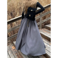 thumbnail image 3 of Falda de trabajo Maillard de cintura alta para mujer, vestido largo de corte A para otoño, falda plisada de alta gama para mujeres altas, 3 of 4