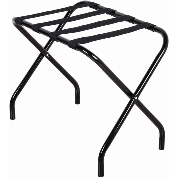 Metal Table & Seating Folding Luggage Rack (Black) Luggage Rack For Guest Room Suitcase Stand Luggage Holders For Guest Room Suitcase Holder Luggage Rack Hotel Luggage Rack Metal Suitcase Holder