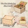 thumbnail image 5 of Wooden Music Box, Mini Vintage Hand Crank Music Box Laser Engraved Happy Birthday Gifts for Wife, Daughter, Dad, Mom, 5 of 5