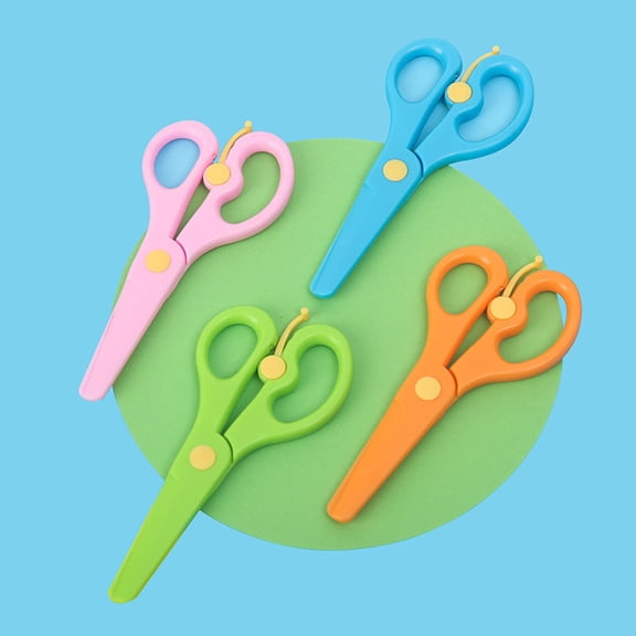 YLOHUIL Lightweight Craft Scissors, Plastic Safety Scissors for Paper and Cards, Comfort Grip Scissors for Classroom and Home Projects