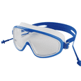 thumbnail image 1 of Máscara de buceo con esnórquel para niños, panorámica de 180°, con lentes de vidrio templado antivaho y protector nasal., 1 of 5
