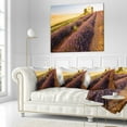thumbnail image 2 of Designart Chapel with Lavender and Grain Field - Flower Throw Pillow - 16x16, 2 of 4