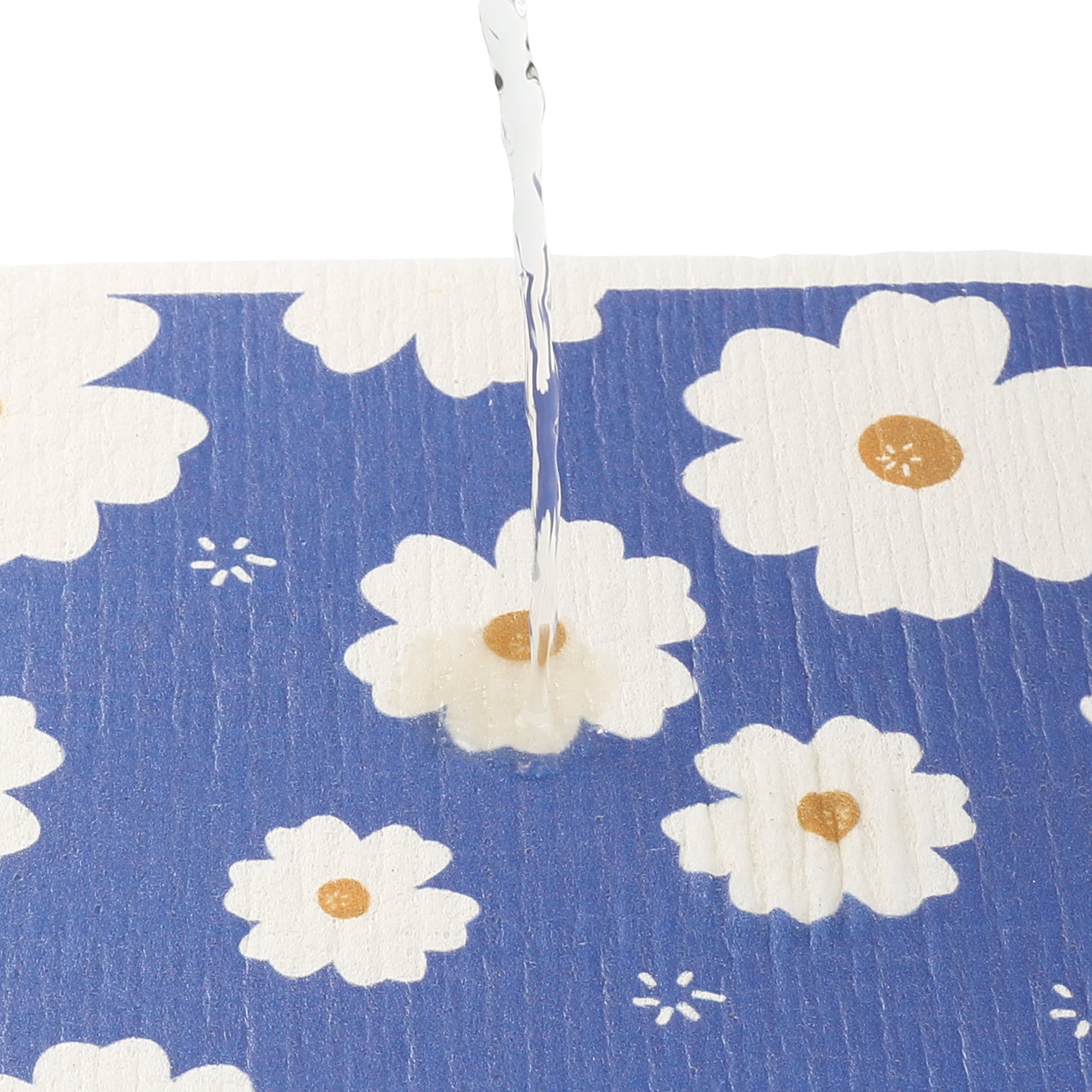 Unique Bargains 10pcs Absorbent Kitchen Dish Towels Reusable Towels Flower 5 7" x 8"