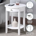 thumbnail image 4 of Convenience Concepts American Heritage Baldwin 1 Drawer End Table with Shelf, White, 4 of 6