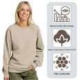 thumbnail image 3 of Unisex Ultimate CVC Crewneck Sweatshirt, 60/40 Cotton/Polyester Long Sleeve Fleece Winter Sweater (Putty+Military-Green-Heather 2PCS, 2XL), 3 of 7