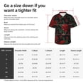 thumbnail image 5 of Pofeuu Roses Print Hawaiian Shirt for Men Sleeves Casual Button Down Summer Beach Dress Shirts T-Shirts,Large, 5 of 7