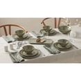 thumbnail image 6 of Oneida Artisanal Stripe 12-Piece Green Dishwasher Safe Stoneware Dinnerware Set with Dinner Plates, Accent Plates and All-Purpose Bowls (Service for 4), 6 of 6
