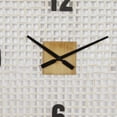 thumbnail image 5 of DecMode 24 x 24 In. White Wood Farmhouse Wall Clock, 5 of 9