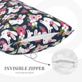 thumbnail image 3 of Daiia Rabbit And Rose Bedding Waterproof Pillow Protector Zippered Queen – Bed Bug Proof Pillow Encasement-20"x30", 3 of 6
