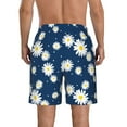 thumbnail image 3 of Kdxio Daisies Flowers Pattern Mens Casual Shorts - Drawstring Summer Beach Sports Shorts for Men, 3 of 9
