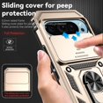 thumbnail image 3 of KOMI Designed for Google Pixel 9, Military-Grade Drop-Proof Case with Sliding Camera Cover and Ring Kickstand, Heavy Duty Shockproof Full Body Protective Phone Case, Gold, 3 of 5