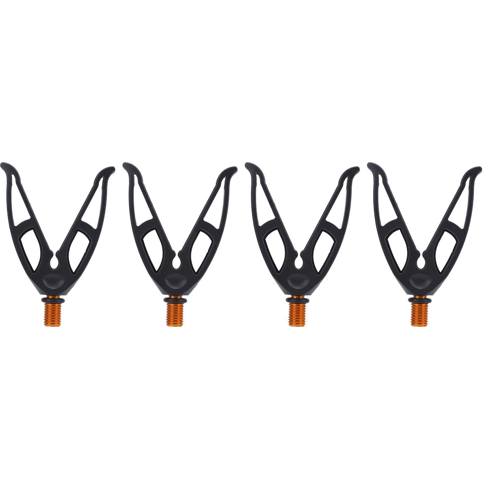 Orvunela 4 Pcs Stainless Steel Fishing Rod Rests V Rubber Butt Grip V Back Rests for Boat Carp Fishing Black