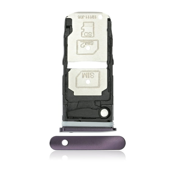 Replacement Dual Sim Card Tray Compatible For Motorola Moto Z4 (XT1980 / 2019) (Purple)