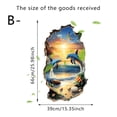 thumbnail image 3 of Underwater World Wall Stickers for Bathroom, Broken Wall 3D Ocean Theme Decor, Waterproof Sanitary Wall Decals, Sea Life Mural for Kids and Home, 3 of 5
