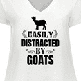 thumbnail image 4 of Inktastic Easily Distracted by Goats Women's Plus Size V-Neck T-Shirt, 4 of 5