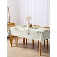 thumbnail image 3 of Eucalyptus Leaves Rectangle Tablecloth, Watercolor Weeping Teal Botanical Vintage Waterproof & StainResistant Tablecloth, Oil-proof Table Cover for Dining/Party/Wedding/Camping/Buffet 60x120 In, 3 of 9