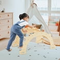 thumbnail image 2 of Gymax Kids Climbing Arch Sensory Table Montessori Wooden Climber Toy for Children, 2 of 10