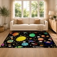 thumbnail image 2 of Gelasgo Colorful Planets Space Velvet Area Rug, Solar System Decorative Carpet, Soft Indoor Floor Mat for Kids Room Bedroom Nursery Playroom Astronomy Decor, 2 of 5