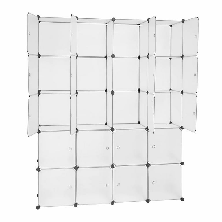 Hassch Plastic Modular Closet Cabinet 20-Cube Clothes Storage