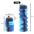 thumbnail image 2 of Arcticwind Colorful Collapsible Water Bottle, BPA-Free Silicone 17oz Travel Bottle with Handle & Carabiner, Portable Leak-Proof Sports Bottle for Camping, Hiking, Cycling - Reusable & Compact, 2 of 5