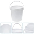 thumbnail image 1 of LEEYNEER Seau en Plastique Portable Seau en Plastique Blanc Seau en Plastique Seau de 3 Gallons, 1 of 6