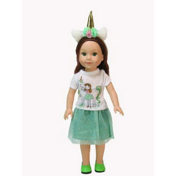 Green Blooming Unicorn 3pc 14.5"