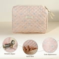 thumbnail image 3 of Unique Bargains 1Pc Cotton Makeup Bag Large Travel Cosmetic Pouch Toiletry Bag Cute Rabbit Pattern Makeup Bag Pink, 3 of 6