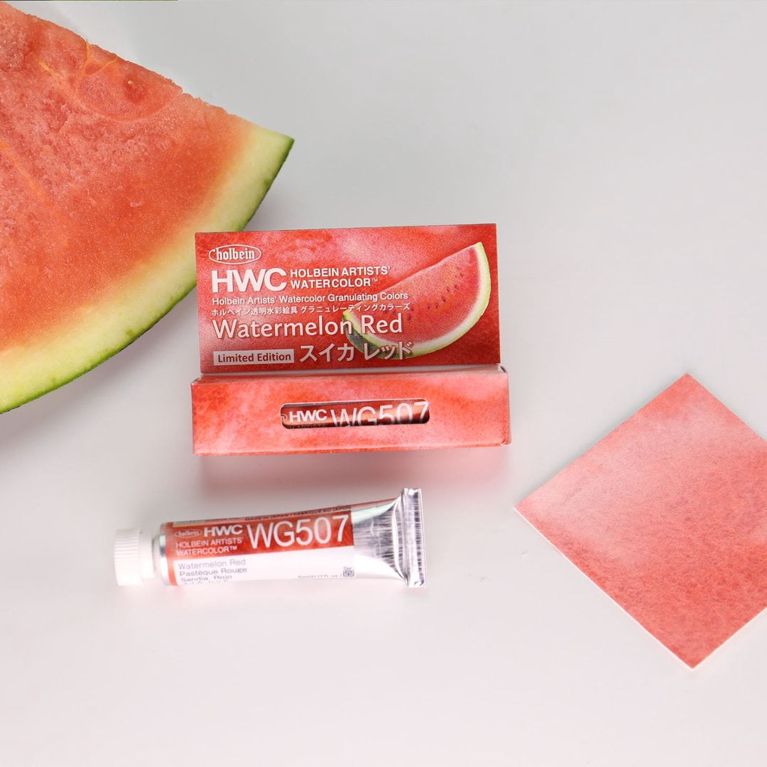 Holbein Artist Watercolor - Limited Edition Watermelon Duo Set (Watermelon Red WG507 & Watermelon Peel Green WG527)