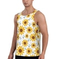 thumbnail image 2 of Fotbe Sunflowers Pattern Men's Quick Dry Workout Tank Top Gym Muscle Tee Fitness Bodybuilding Sleeveless T Shirt Breathable Workout Shirt-Medium, 2 of 9