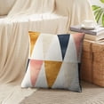 thumbnail image 4 of LALILO Throw Pillow Covers Simple Shapes Navy Blue Geometric Cushion Cover 18" x 18", 2 Pack, 4 of 6