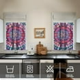 thumbnail image 4 of Kitchen Curtains 36 Inch Short - 3 Panel Set, Rod Pocket Window Curtain, Boho Floral Tribal Style, 100% Polyester for Farmhouse, Kitchen, Cafe, Bedroom, Easy Wash, 4 of 6