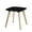 Black-Natural, variant on Omax Decor Dana Solid Wood End Table with Natural Oak Stain Legs in Black