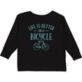 thumbnail image 3 of Inktastic Life's Better on a Bicycle Girls Long Sleeve Toddler T-Shirt, 3 of 5