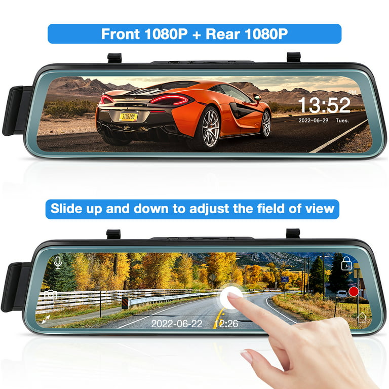 Buy AUSHA Touchscreen Mirror Dash Cam Backup Camera 10'' UHD 4K Front and  1080P Rear View Mirror Dual Cameras for Cars,GPS,WiFi,Parking Monitor,Night  Vision,Smart Reverse Parking Assistance Online at Best Prices in India -  JioMart.