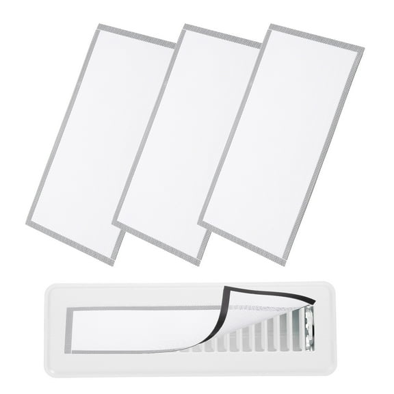 Uxcell 4Pcs Magnetic Floor Vent Covers, Floor Register Cover Mesh Air Vent Screen Filters, Great for Home (White, 14-Inch x 8-Inch)