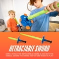 thumbnail image 4 of NERF Fencing Duel Swords Set - Kids Retractable Fencing Swords - Integrated Knockdown Targets - Glow in the Dark Light Up for Play Duels - Fencing Game for Kids, 4 of 11