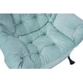 thumbnail image 6 of Oversized Modern Lazy Chair with Ottoman, Accent Contemporary Lounge Fabric Chair with Steel Frame, Upholstered Single Sofa Chair with Arm & Side Pocket, Leisure Sofa Chair, 6 of 8