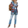 thumbnail image 4 of Bohemian Print Women Loose Casual Sweater Cardigan Coat, 4 of 5