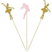 Ballerina Centerpiece Sticks, 12-Pack Ballet Table Topper Girl Baby Shower Birthday Party Decorations