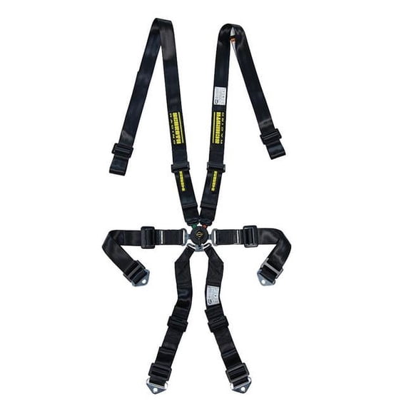 Schroth Racing SR91152PDO-6 Profi 2x2 Pull-Down Lap6-Point Harness Set, Black