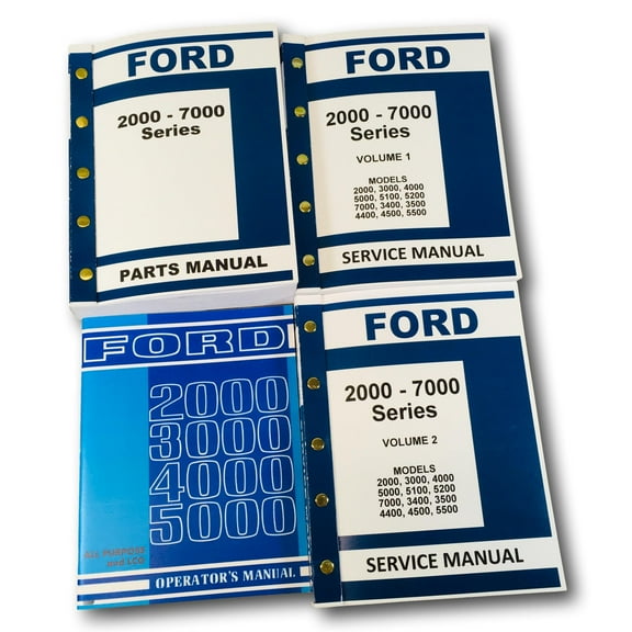 Lot Ford 2000-5000 Series Tractor Service Repair Operators Parts Manuals Catalog