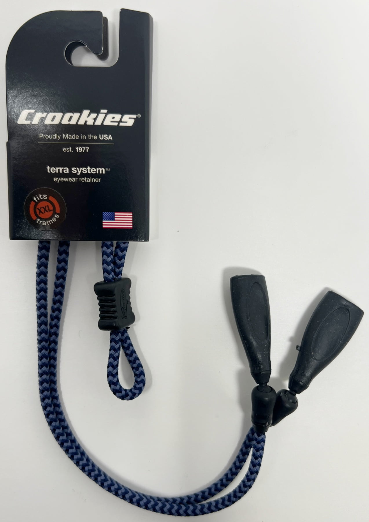 Croakies Terra System Eyewear Retainer, XXL 1020mm Navy Silver