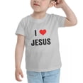 thumbnail image 3 of I Love Jesus Heart Cute Toddler Tshirts for Boys Girls (Gray, Youth XL), 3 of 5