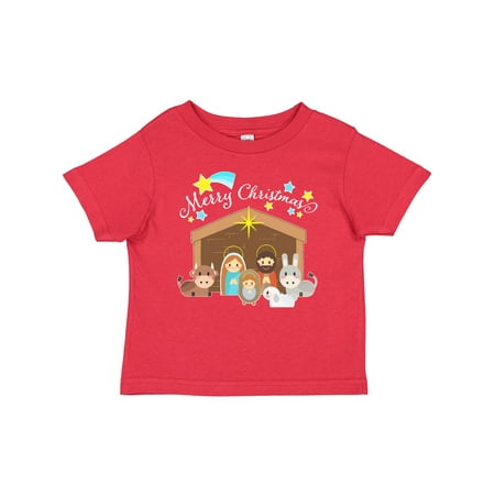 

Inktastic Merry Christmas Cute Nativity Scene Gift Baby Boy or Baby Girl T-Shirt