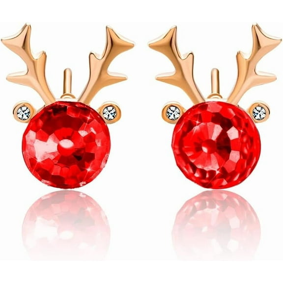 Christmas Earrings Top for Women Reindeer Earrings Austrian Crystal Stud Earrings Gentle On Skin Christmas Jewelry Holiday Jewelry Gift[l118]