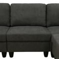 thumbnail image 6 of Aukfa Modular Sectional Couch Set - Single Sofa Chair- Flannel - Dark Gray, 6 of 10