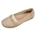 thumbnail image 4 of Women Orthopedic Loafers Arch Support Non Slip Comfortable Shoes Breathable Casual Slip on Leather Wide Width Shoes for Work Nursing Beige Size 8, 4 of 4
