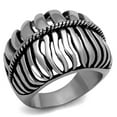 thumbnail image 1 of Alamode TK2341-11 Men High Polished Stainless Steel Ring with Epoxy in Jet - Size 11, 1 of 1