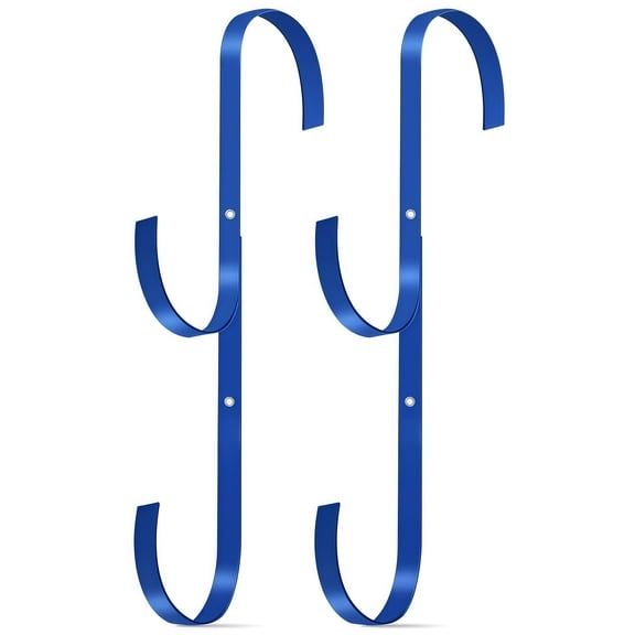 2PCS Blue Pool Rod Hooks Easy Remove Suspension Bracket Hang Supports