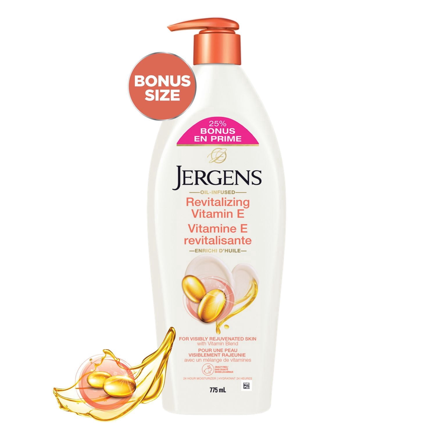 Format Boni Jergens Vitamine E Revitalisante Hydratant & Lotion pour le Corps pour Peau Sèche